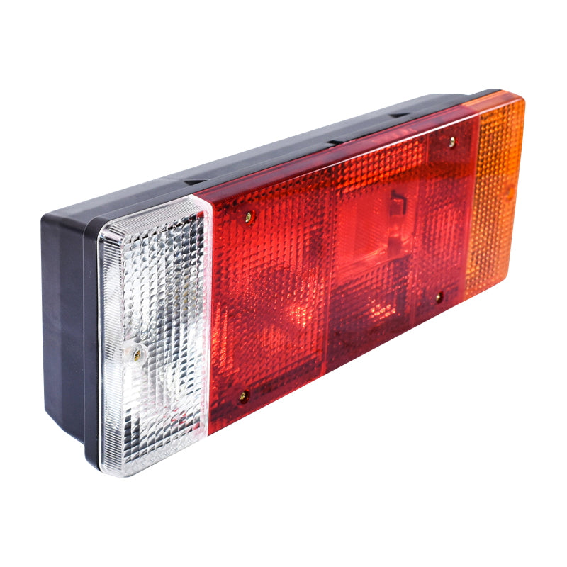 Jobb oldali hátsó féklámpa teherautóhoz, LED, 12V, tolatófény funkcióval, DSP-16, 404x141x76 mm