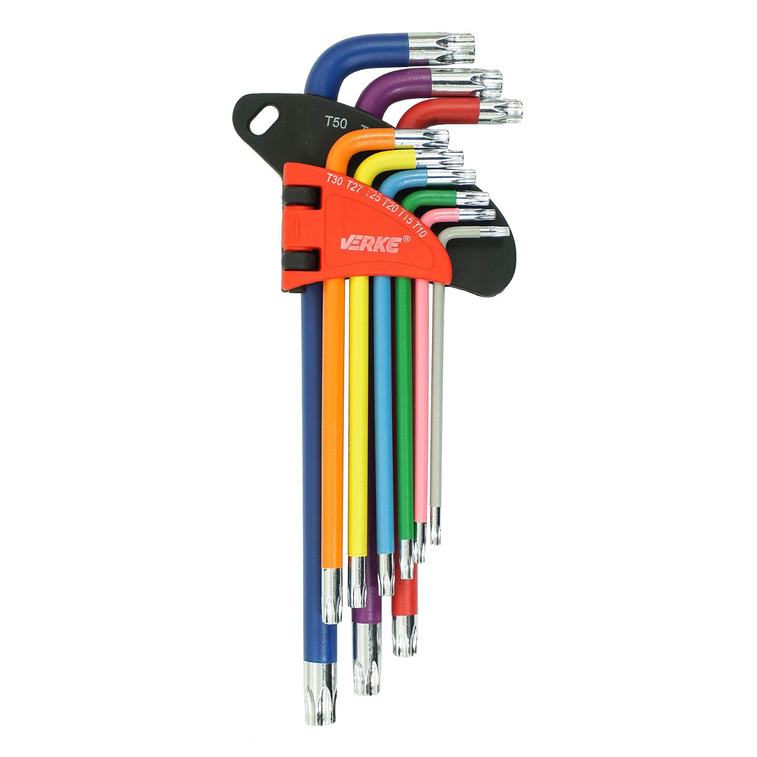 SZÍNES TORX KULCS KÉSZLET T10-T50 VERKE