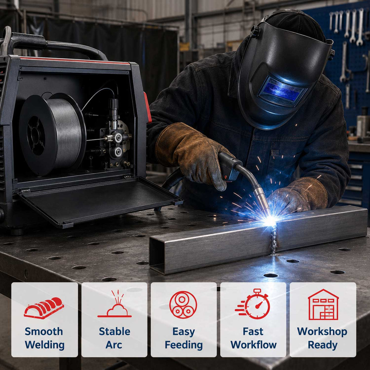 Mig hegesztő drót védőbevonattal 0.8mm x 1kg