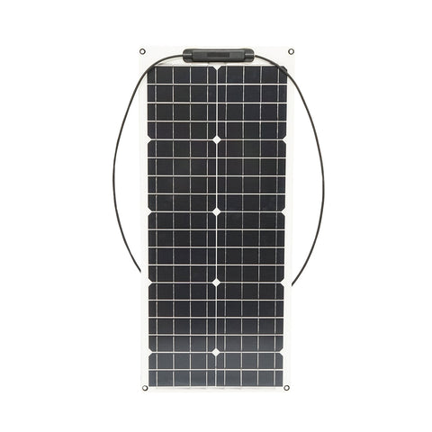 50W monokristályos fotovoltaikus napelem, hajlékony, kábel és csatlakozók MC4 Breckner Germany