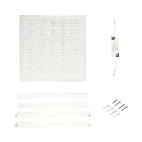 Slim LED panel 60W, 220V, IP20, 6500K, 595x595x20 mm, álmennyezetbe, Breckner Germany