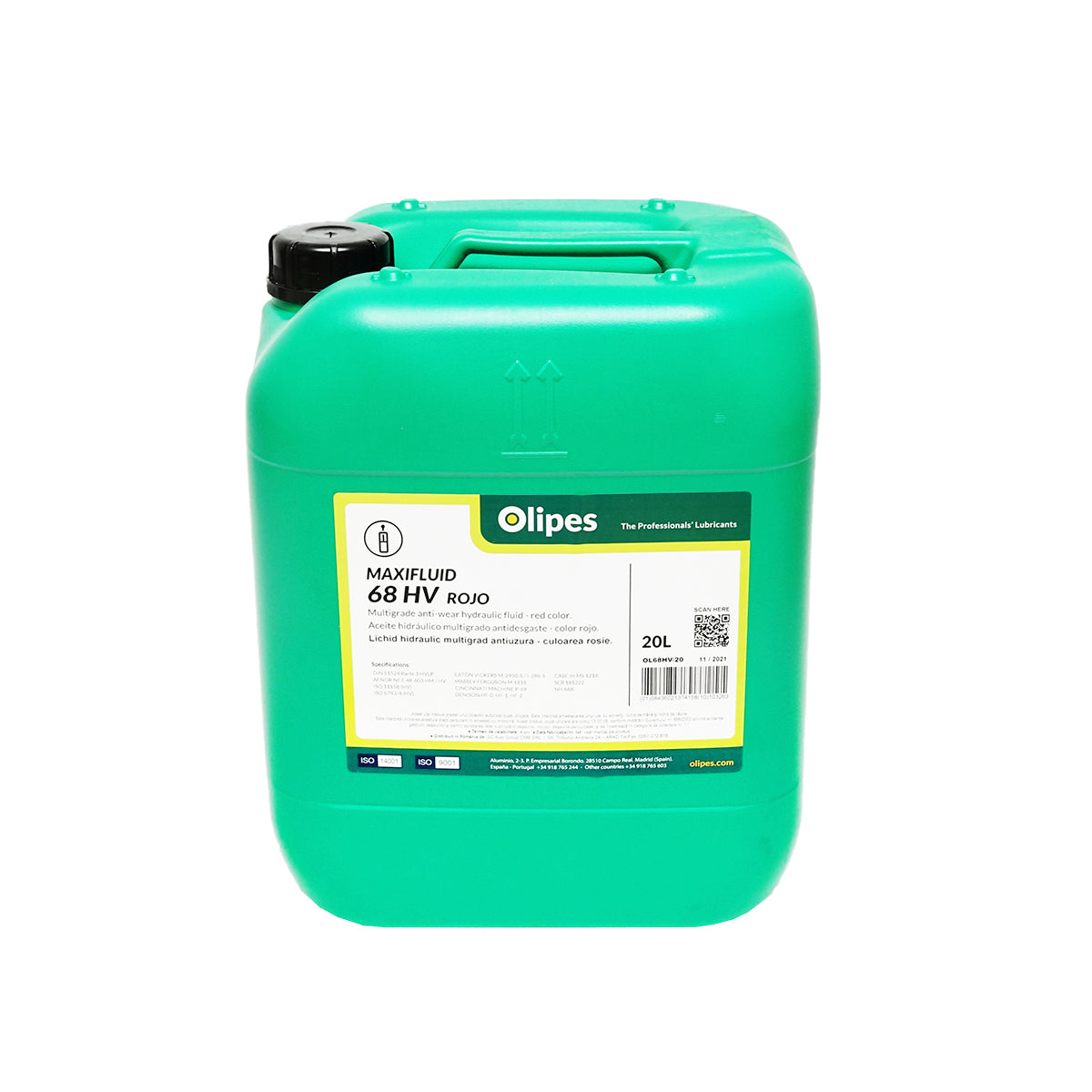 Piros hidraulikaolaj Olipes MAXIFLUID 68 HV, 20L