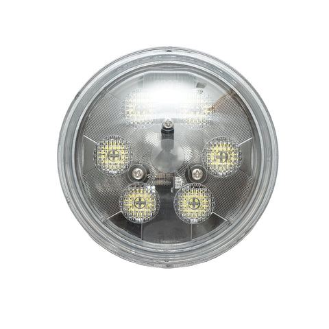 KEREK LED LÁMPA, 6 LED, 18W, 9–32V, JOHN DEERE-HEZ, OEM KÓD: RE336112, RE285628, RE336111, RE561117, PAR36, RE285629, AR104119, AR21059, AT25451, RE35168, BR0101815