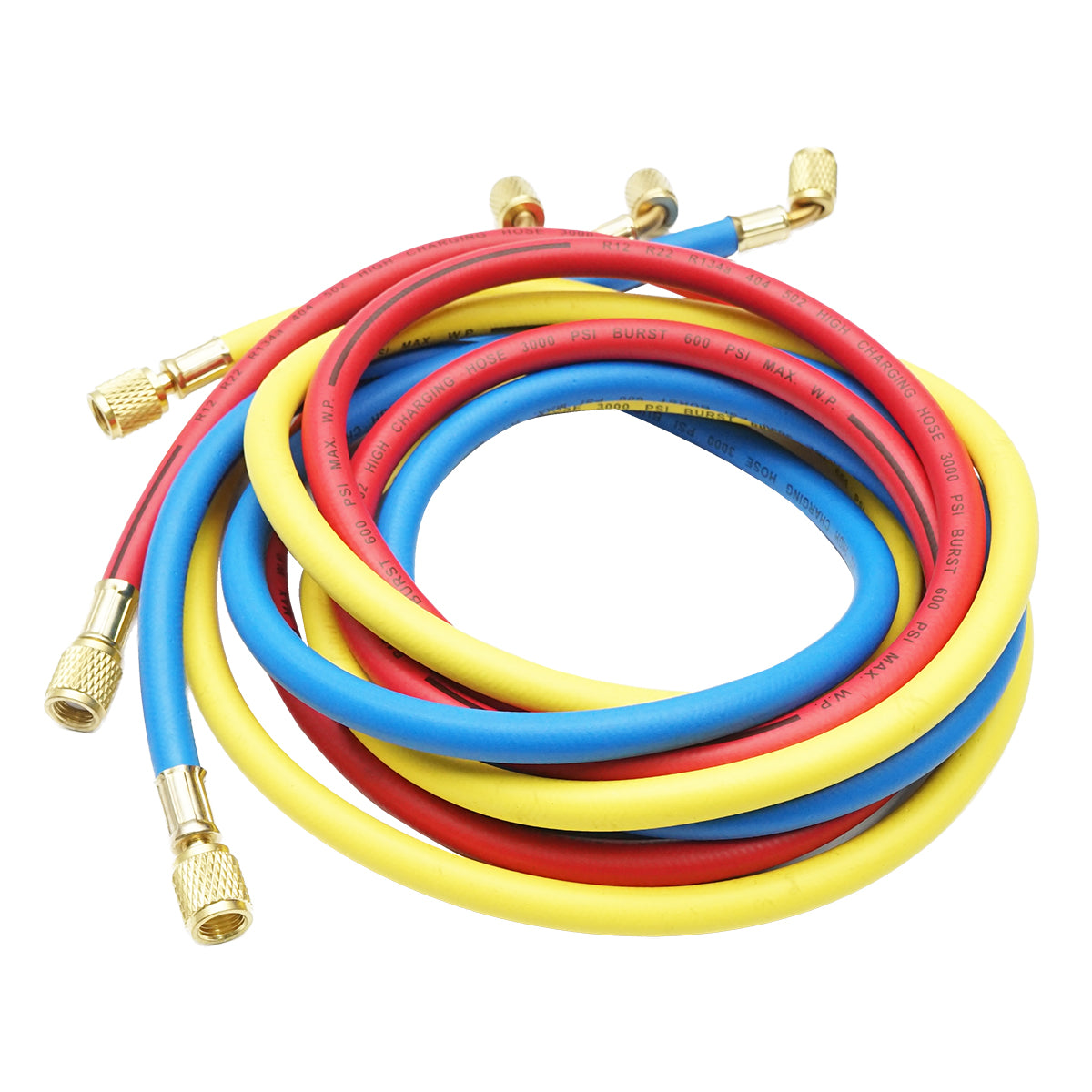 TÖMLŐKÉSZLET 180 CM 3 SZÍNŰ FREON TÖLTÉSHEZ R12, R22, R134A, 404, 502