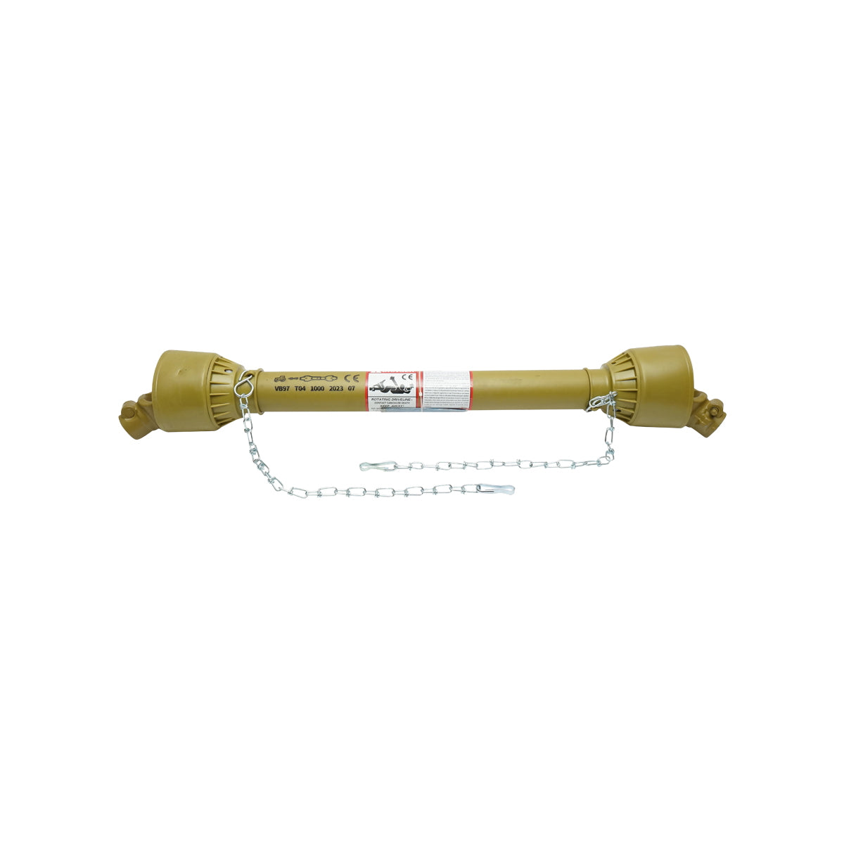 Kardántengely 1000 mm, T4, kereszt 27x74,6 mm, háromszög alakú csővel, 1 3/8" Z=6