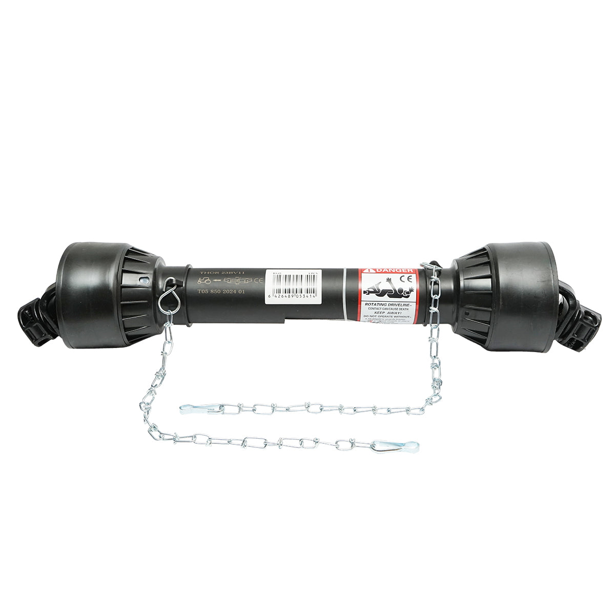 Kardántengely 850 mm, T5, kereszt 30,2x79,4 mm, háromszög alakú csővel, 1 3/8" Z=6, kaszához 1,85 m