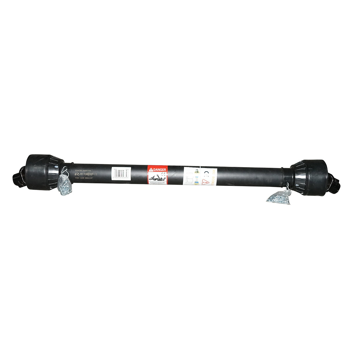 Kardántengely 1400 mm, T5, kereszt 30,2x80 mm, háromszög alakú csővel, 1 3/8" Z=6