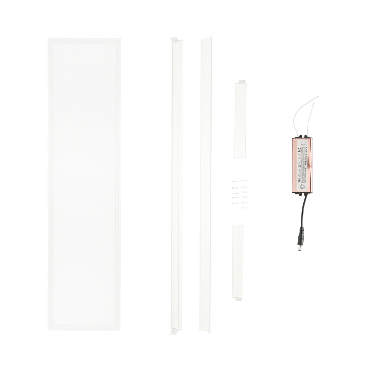 Slim LED panel 40W, 220V, IP20, 6500K, 1200x300 mm, felületre szerelhető kerettel, Breckner Germany