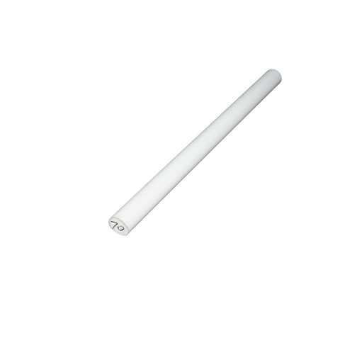 Teflon (PTFE), politetrafluoretilén fehér rúd, 80x1000mm, 8.9 kg