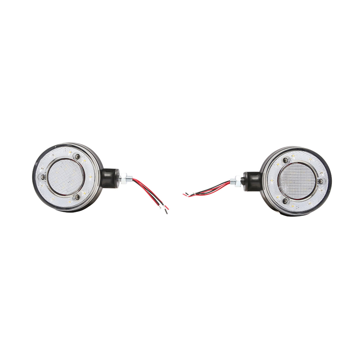 Tükörre szerelhető LED helyzetjelző lámpa, 12/24V, piros/fehér, FR0331RW, Breckner Germany