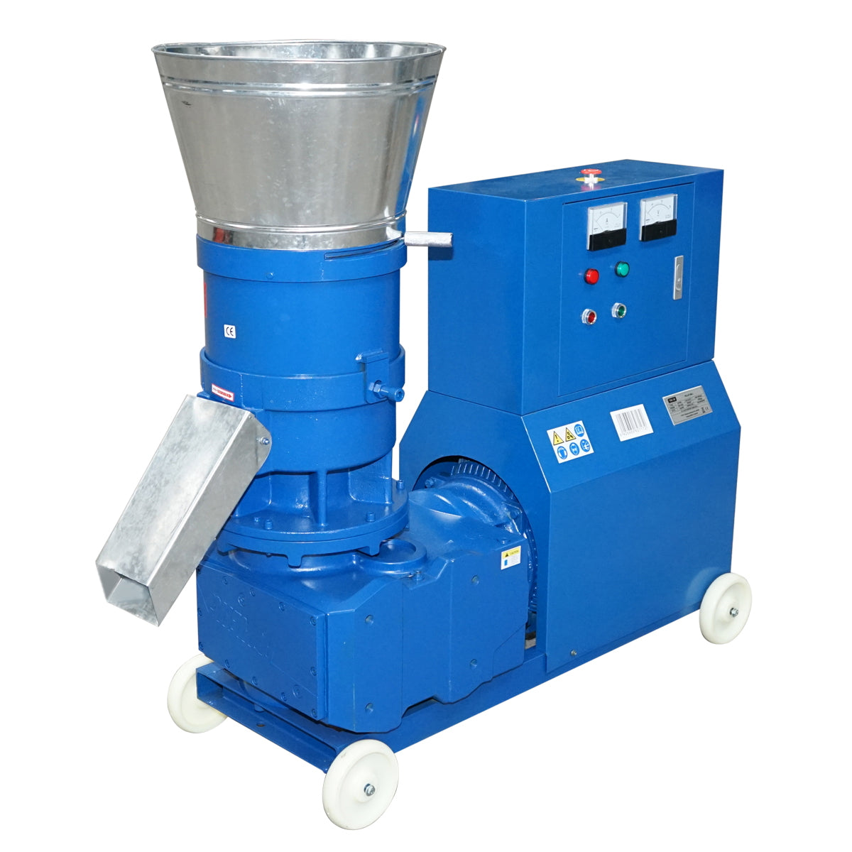 Takarmánygranuláló, gabonaprés, 22KW, 380V, 6 mm-es matricával, max. teljesítmény 900 kg/h