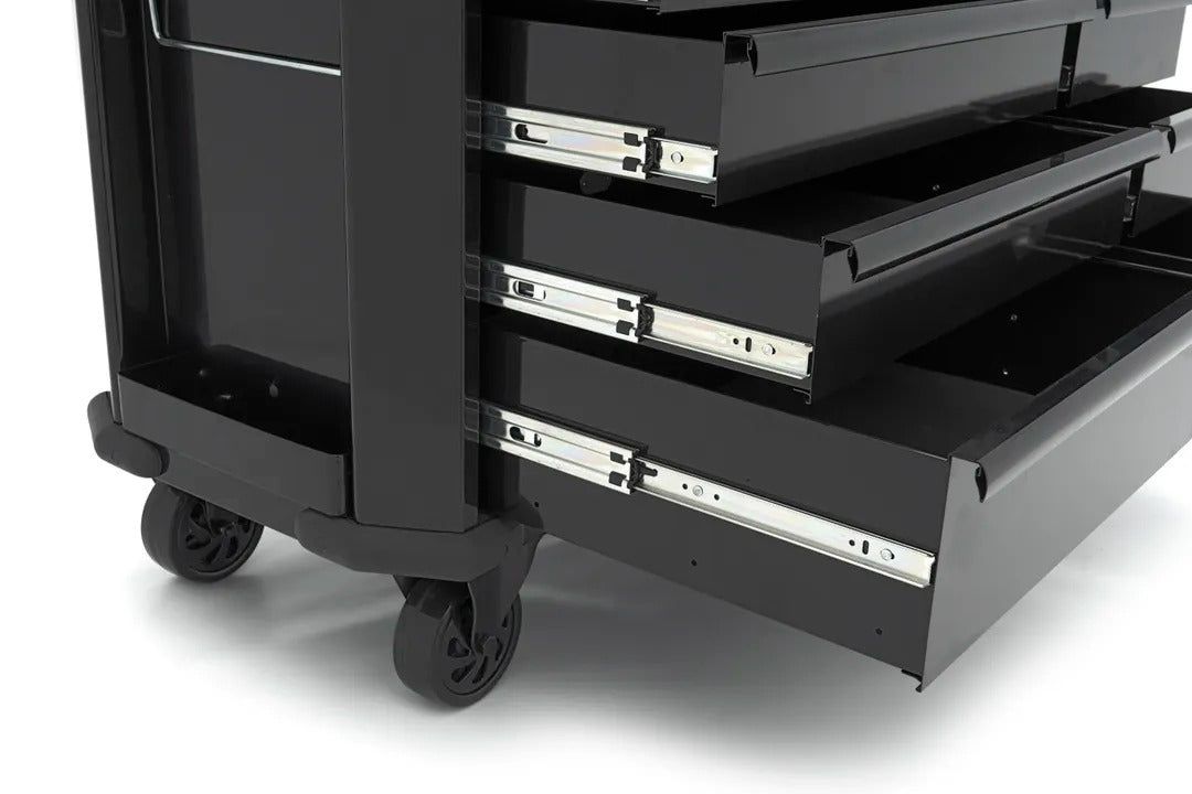 PROFESSZIONÁLIS FÉM SZERSZÁMOS SZEKRÉNY FA MUNKALAPPAL 11 FIÓK 109 CM HBM HOLLANDIA