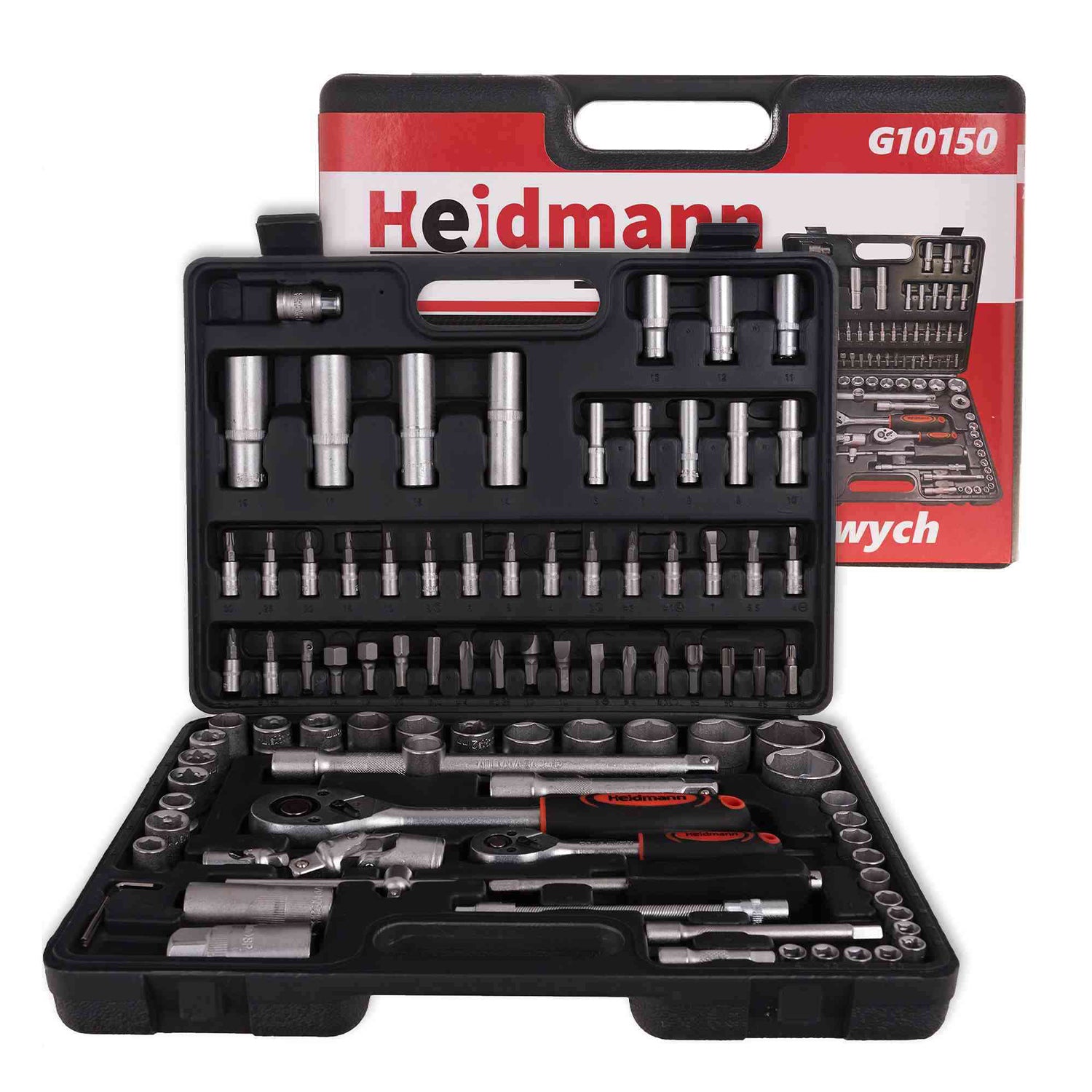 SZERSZÁMKÉSZLET 1/4 1/2 94 DB HEIDMANN