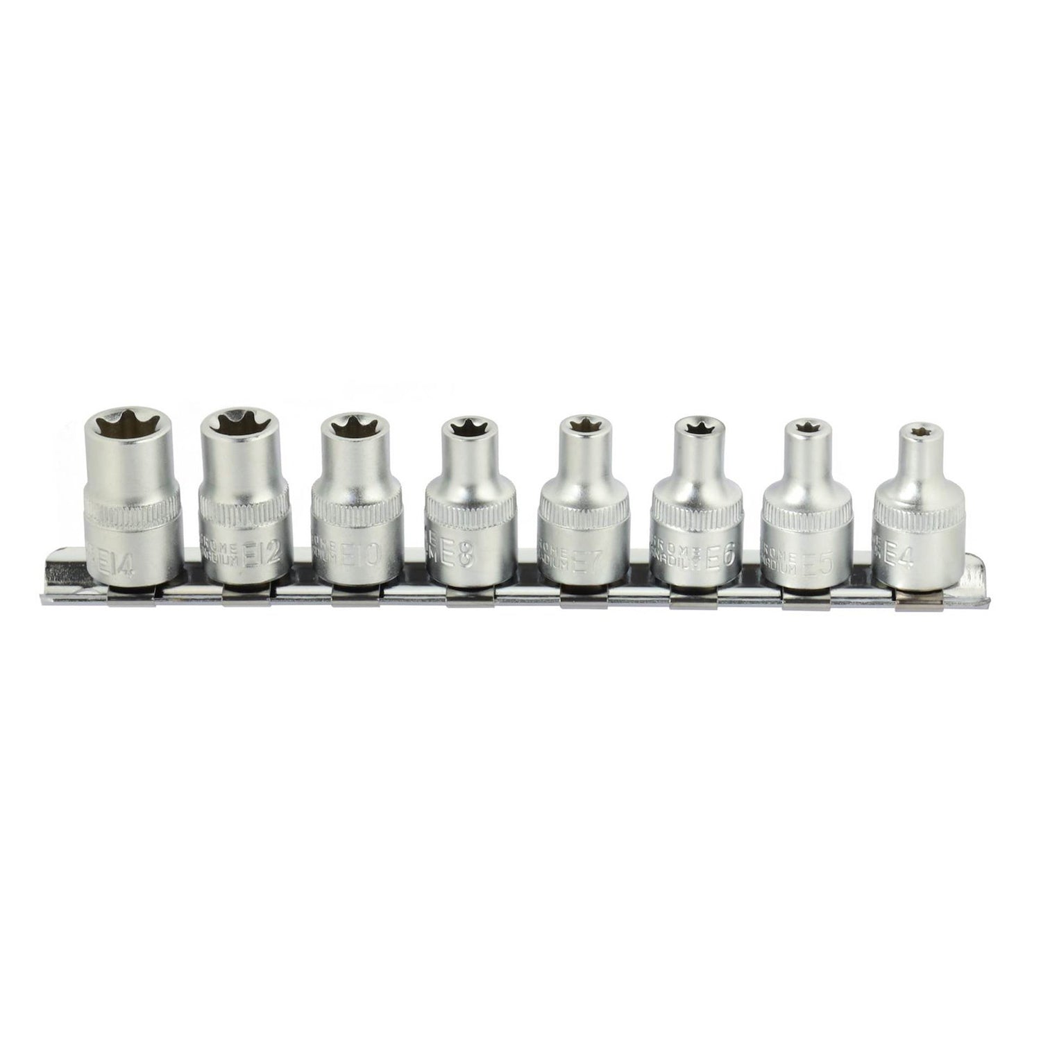 TORX DUGÓKULCS KÉSZLET E4-E14 3/8" 8 DB GEKO
