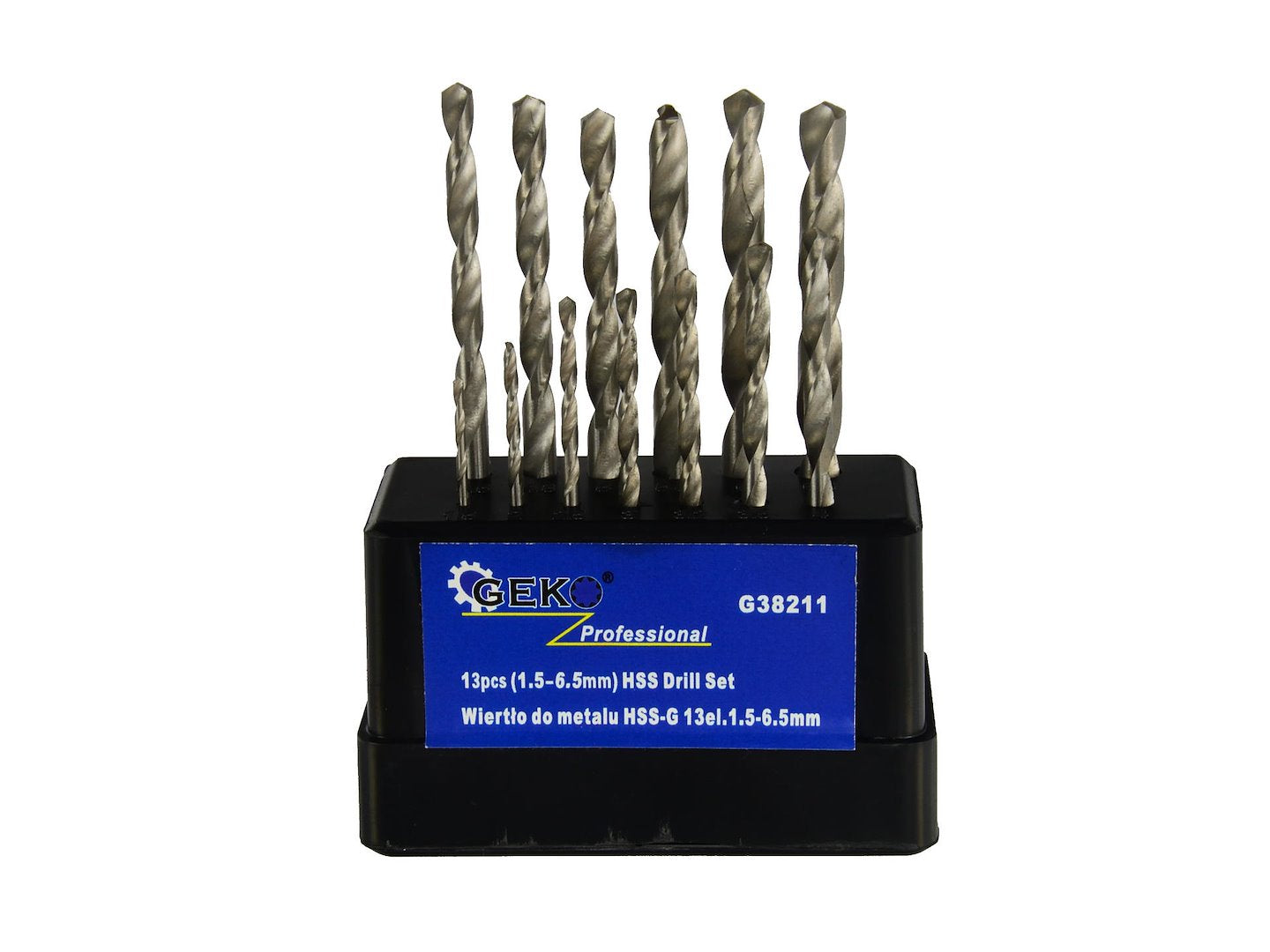 FÚRÓSZÁR KÉSZLET HSS 1,5–6,5 MM 13 DB GEKO