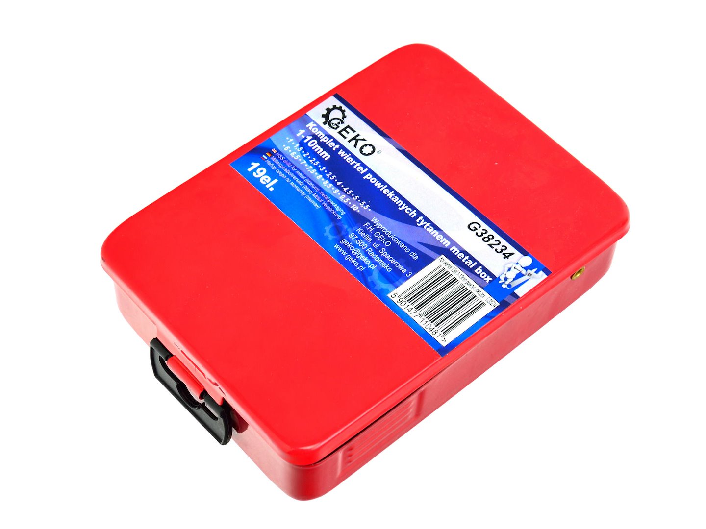 FÉM FÚRÓSZÁR KÉSZLET HSS 1–10 MM 19 DB GEKO