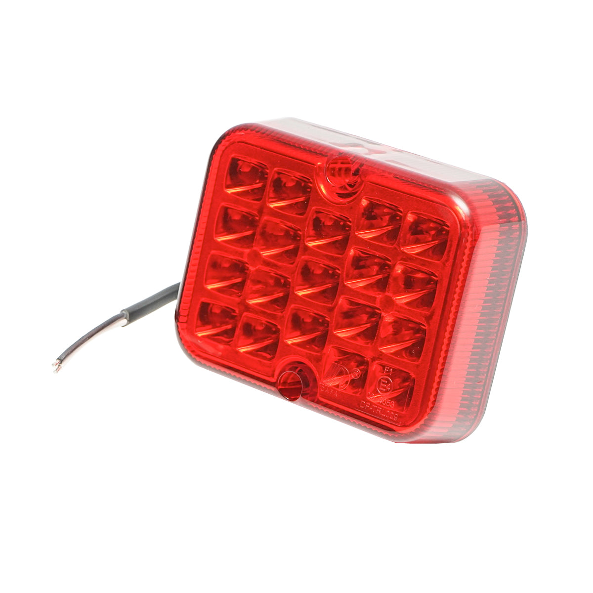 LED ködlámpa, piros, E-mark engedéllyel, 101x81x29 mm, IP67