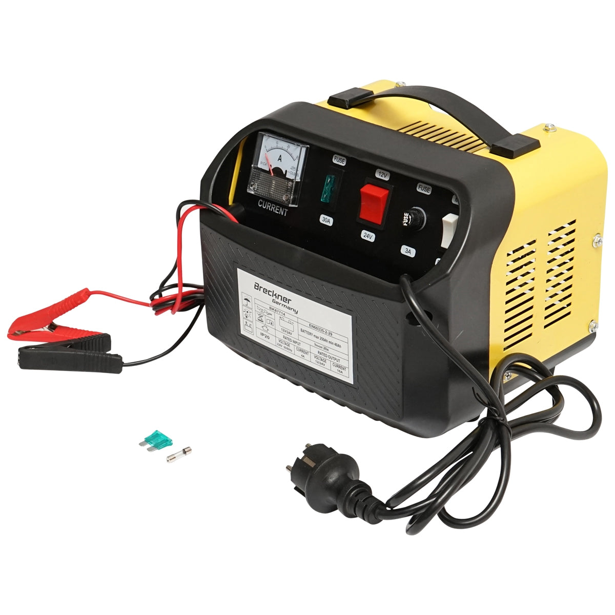 AUTÓAKKUMULÁTOR TÖLTŐ 12/24V 20A 230V/566W 40-250AH AKKUMULÁTOROKHOZ BRECKNER GERMANY