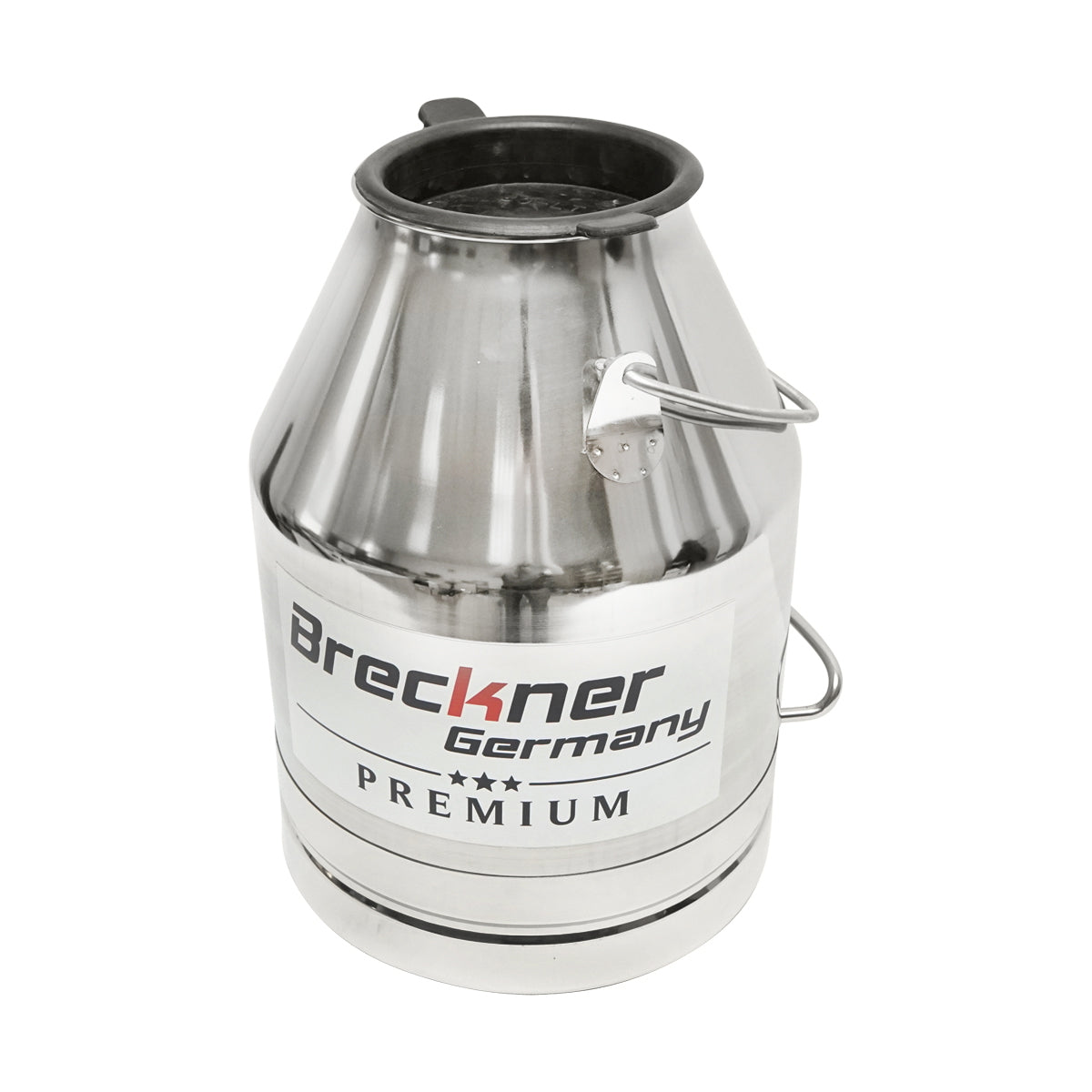 Rozsdamentes acél tejtartály fedéllel, 30 L, tehénfejő géphez, Breckner Germany