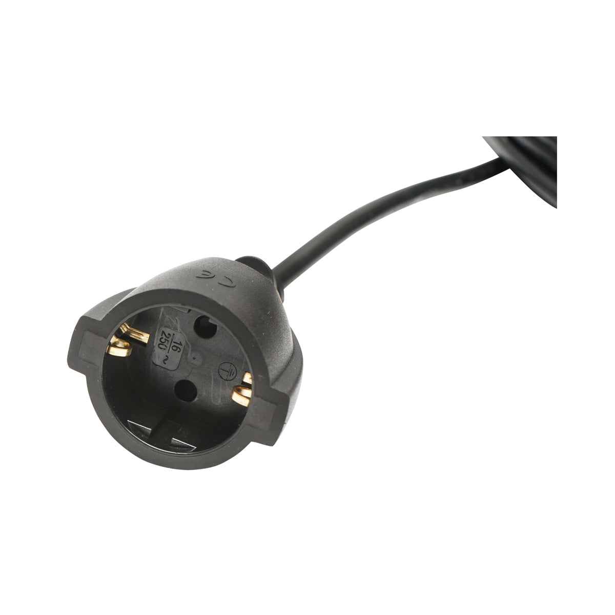 Kerti hosszabbító, 50 m, földelt Schuko dugalj és dugó, 3x1,5 mm², fekete, 16A, 220–250V, Breckner Germany