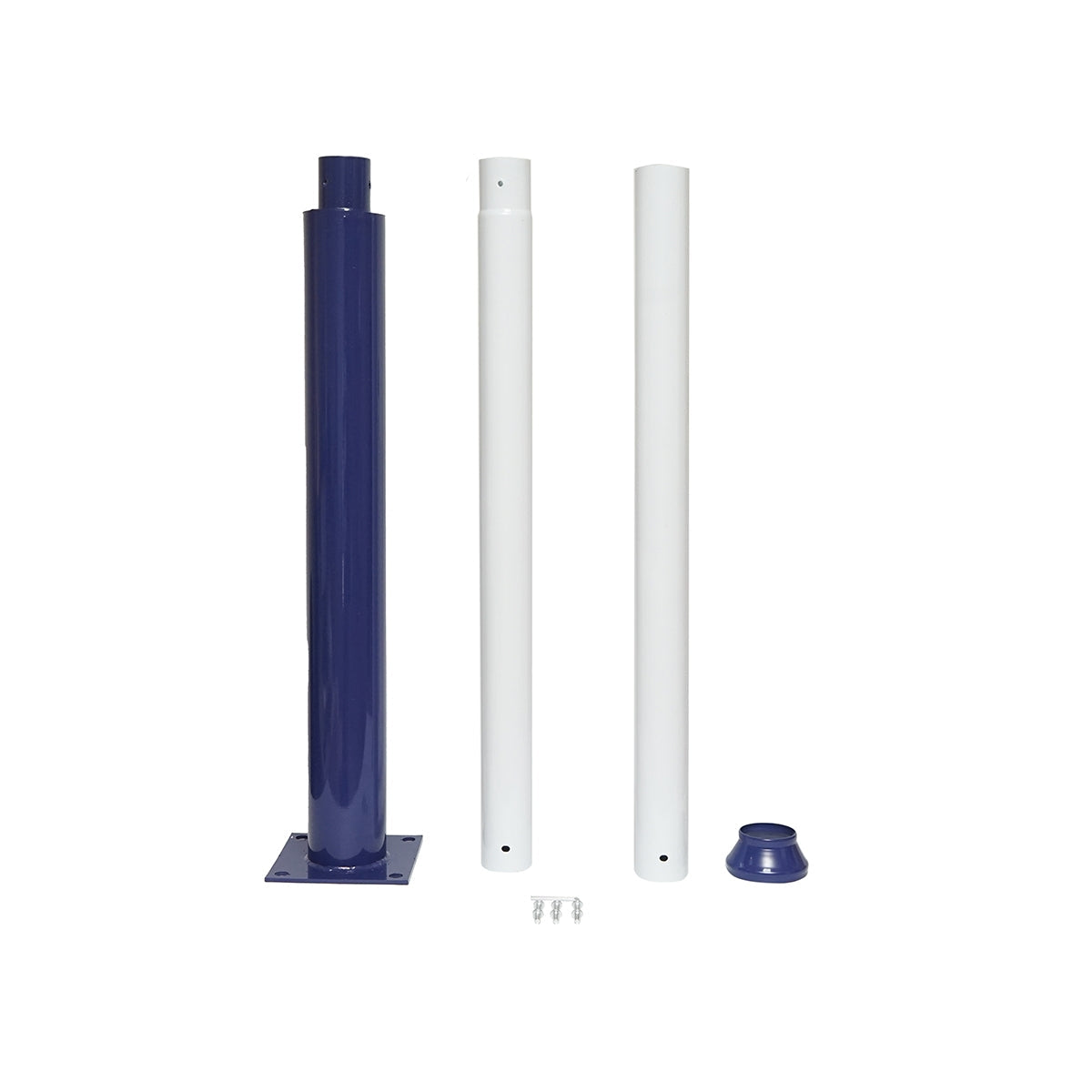 3m-es acél világítóoszlop betonra szerelhető karimával Breckner Germany