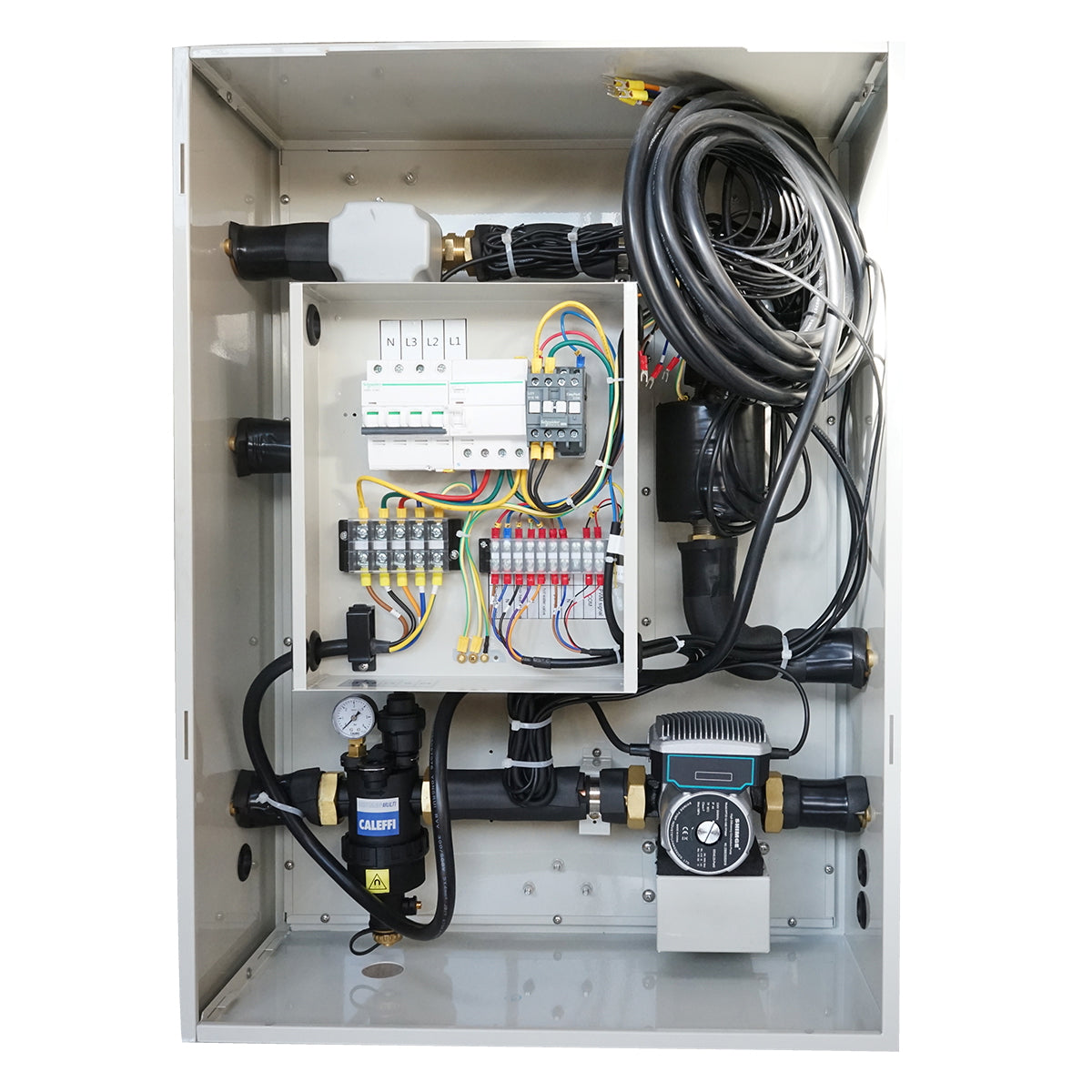 Monoblokkos levegő-víz hőszivattyú, 28 kW, 380V, telepítési készlettel, SPRSUN