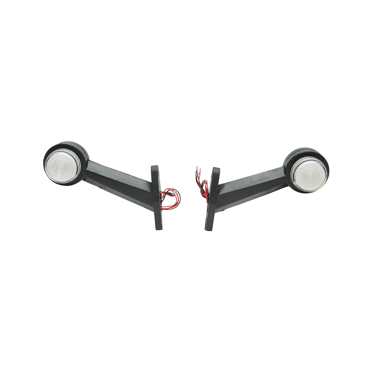 Oldalsó helyzetjelző LED/NEON lámpa, piros-fehér, 12V–24V, Breckner Germany