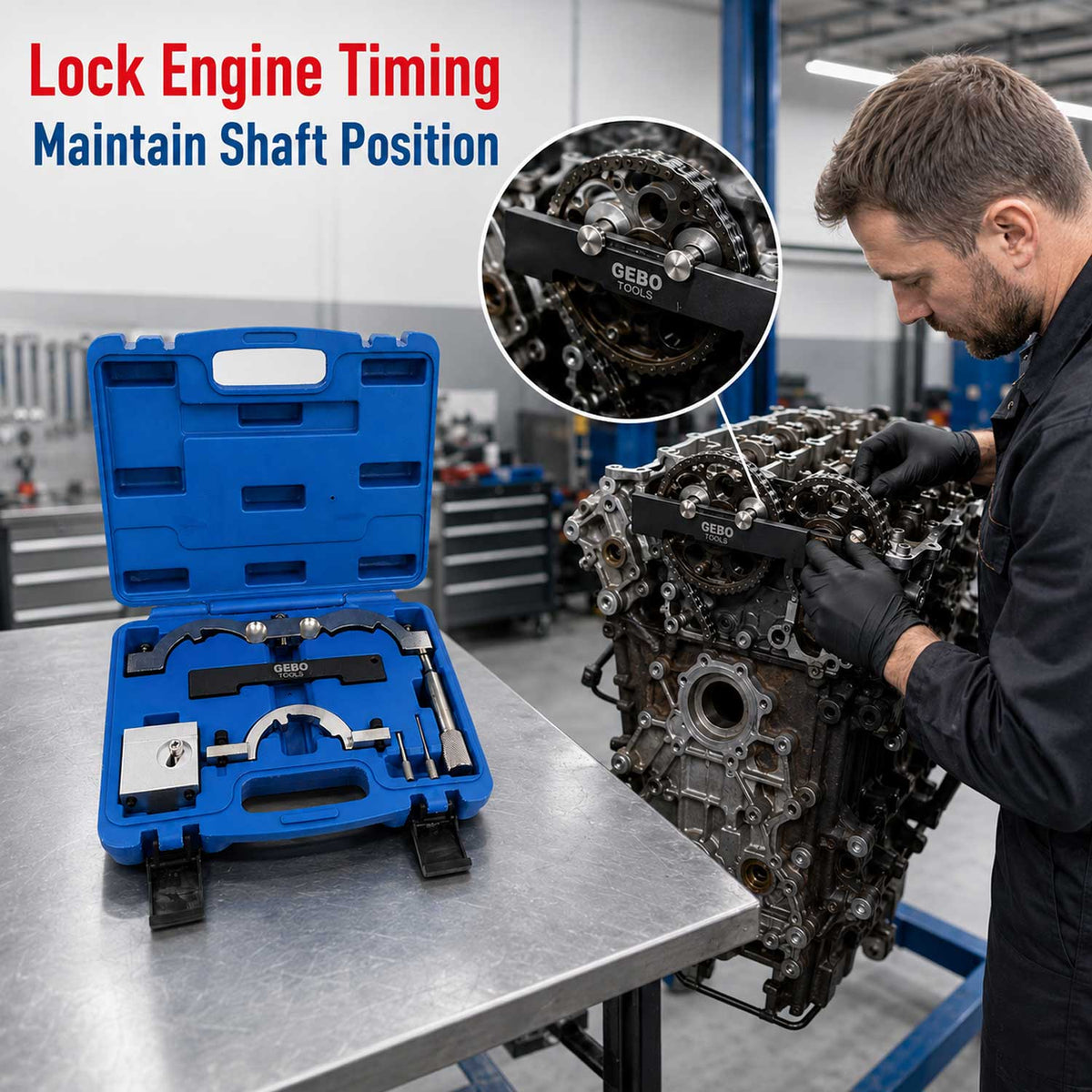 Vezérlés rögzítő készlet OPEL VAUXHALL 1.0 1.2 1.4 GEBO TOOLS