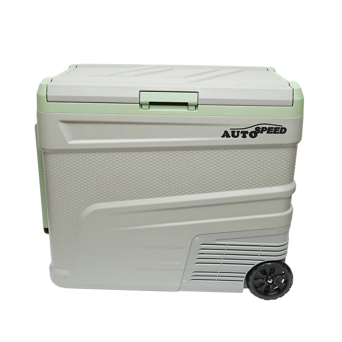 Autós hűtőszekrény kompresszorral, 60W, 64.2L kapacitás, 12–24–220V tápfeszültség, LCD kijelző, USB, 692x416x585 mm, G65 AUTOSPEED