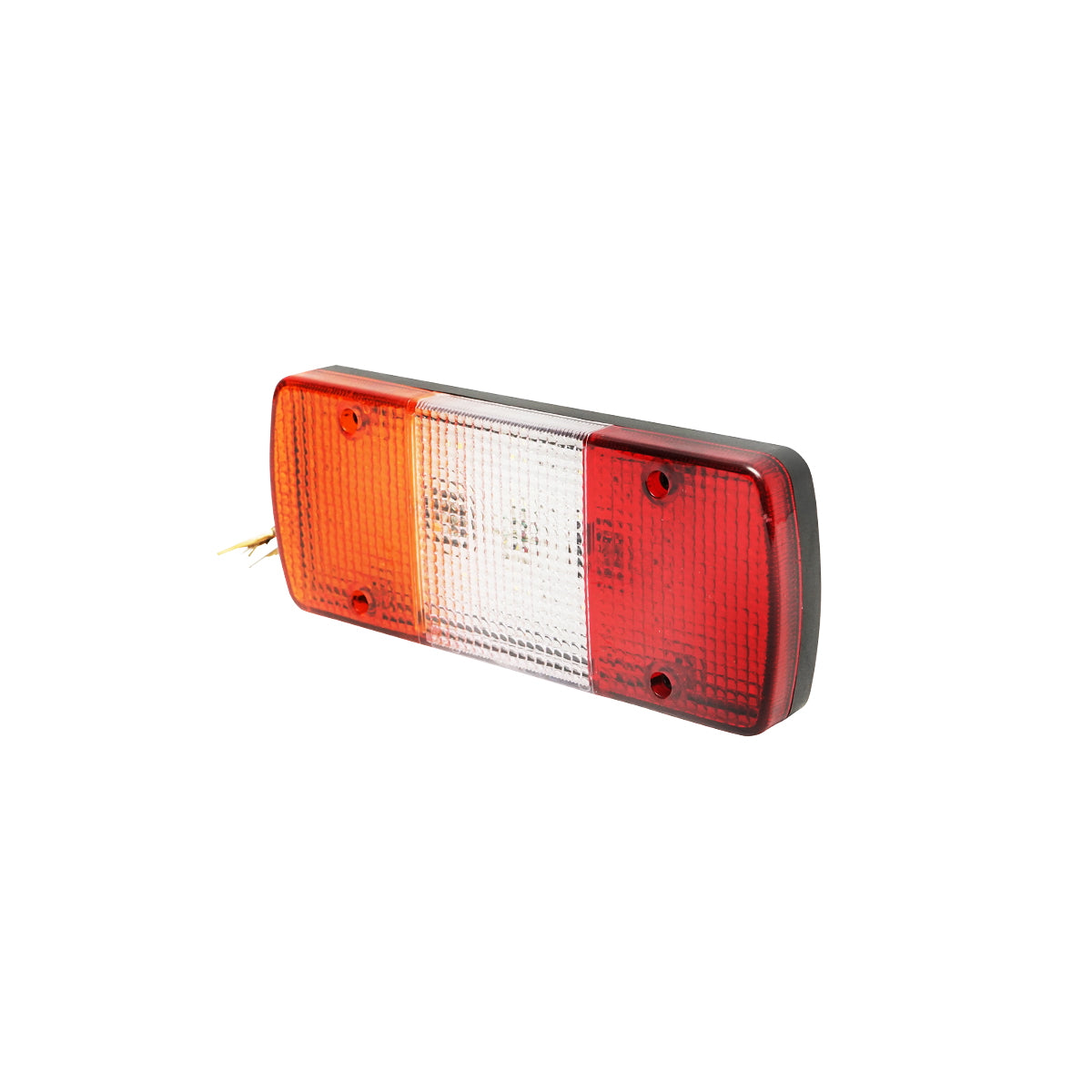 Téglalap alakú hátsó lámpa, 28 LED, 3 rekeszes, 24V