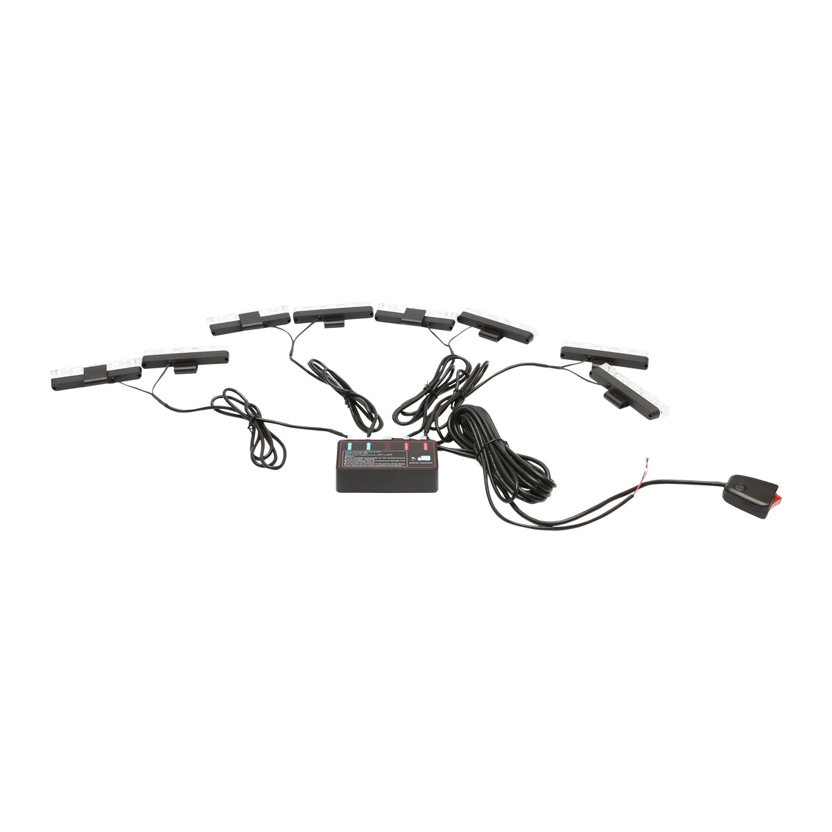 8 darab 4 LED-es stroboszkóp készlet, sárga fény 12V Breckner Germany