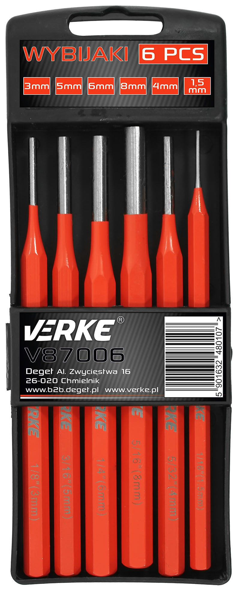 CSAPKIÜTŐ KÉSZLET 6 DB VERKE