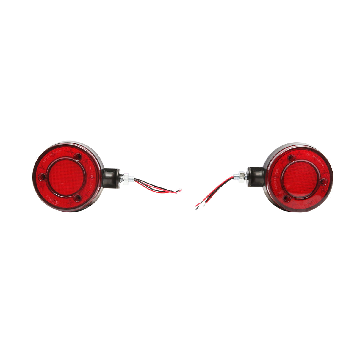 Tükörre szerelhető LED helyzetjelző lámpa, 12/24V, piros/fehér, FR0331RW, Breckner Germany