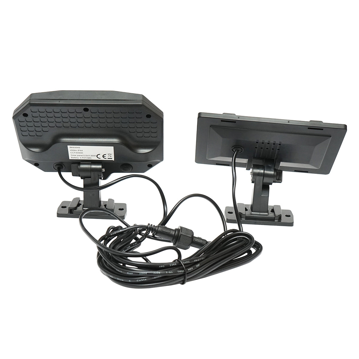 Napelemes LED lámpa 450lm 1,65W/5,5V-os napelemmel, 3,7V/1,8 Ah akkumulátorral, távirányítóval, 5m-es kábellel és szürkületérzékelővel IP44 Breckner Germany