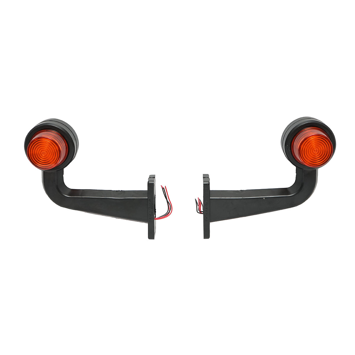 Oldalsó LED helyzetjelző lámpaszett, karral, 12–24V, sárga-piros, FR0157, Breckner Germany