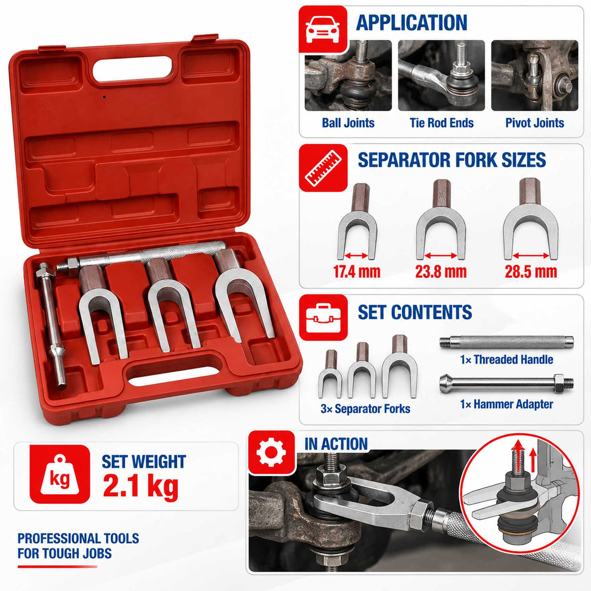 GömBFej kiütő villa készlet GEBO TOOLS