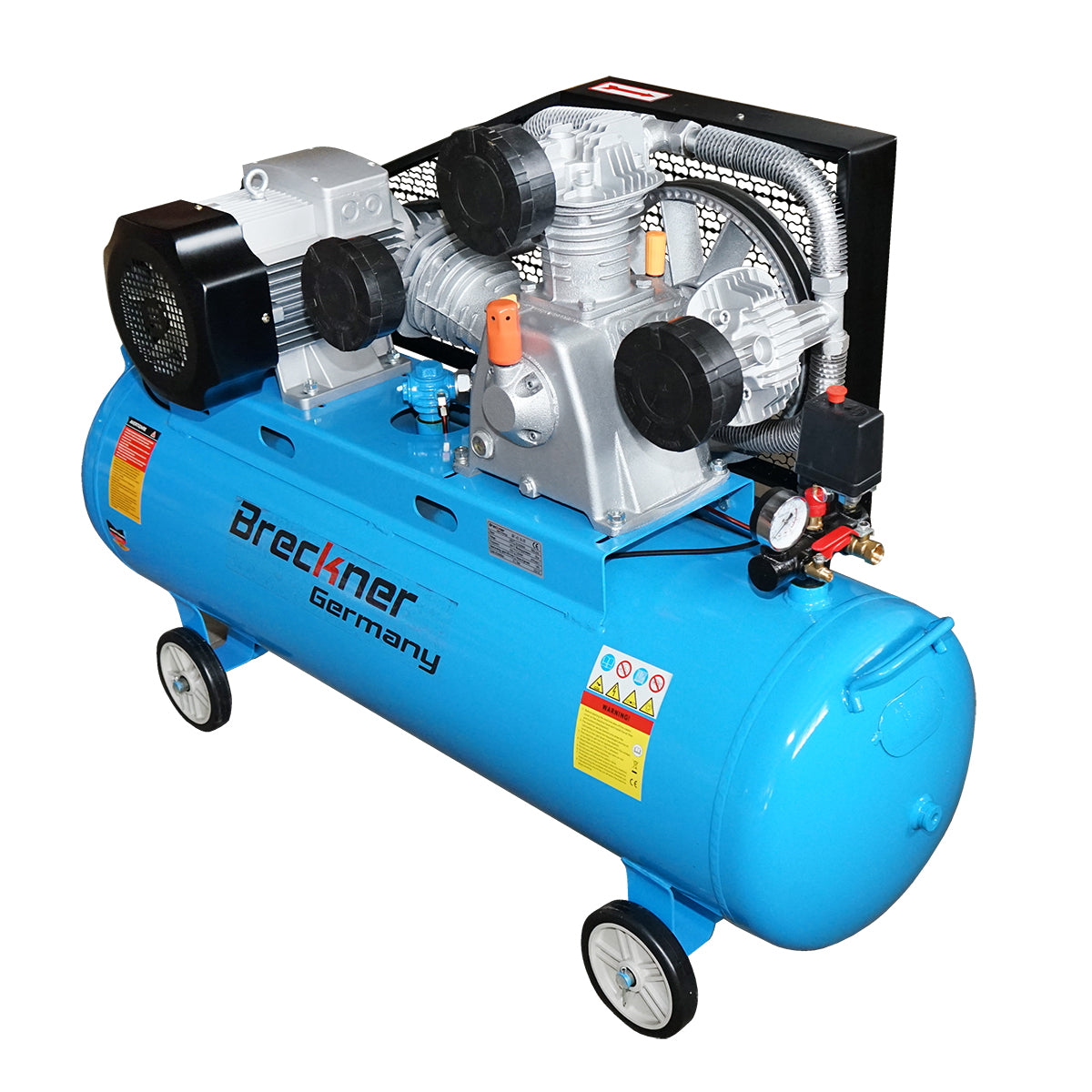 LÉGKOMPRESSZOR 380V, 180L, TELJESÍTMÉNY 7.5KW/10 LE, MAXIMÁLIS NYOMÁS 8 BAR, ÁRAMLÁS 900L/MIN BRECKNER GERMANY