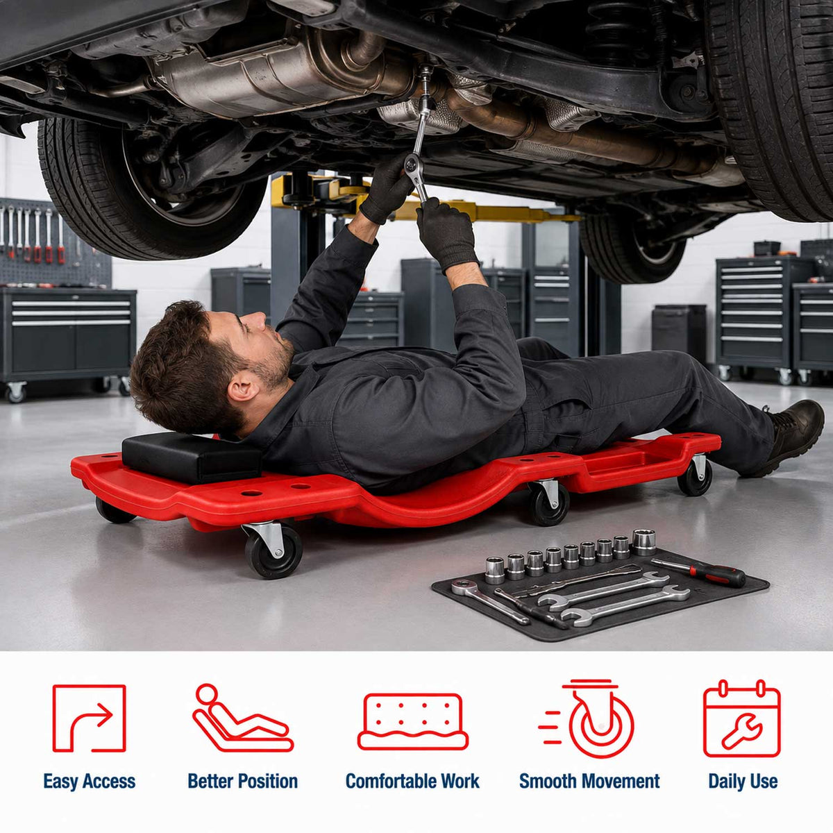 Mechanikus gurulós aláfekvő GEBO TOOLS