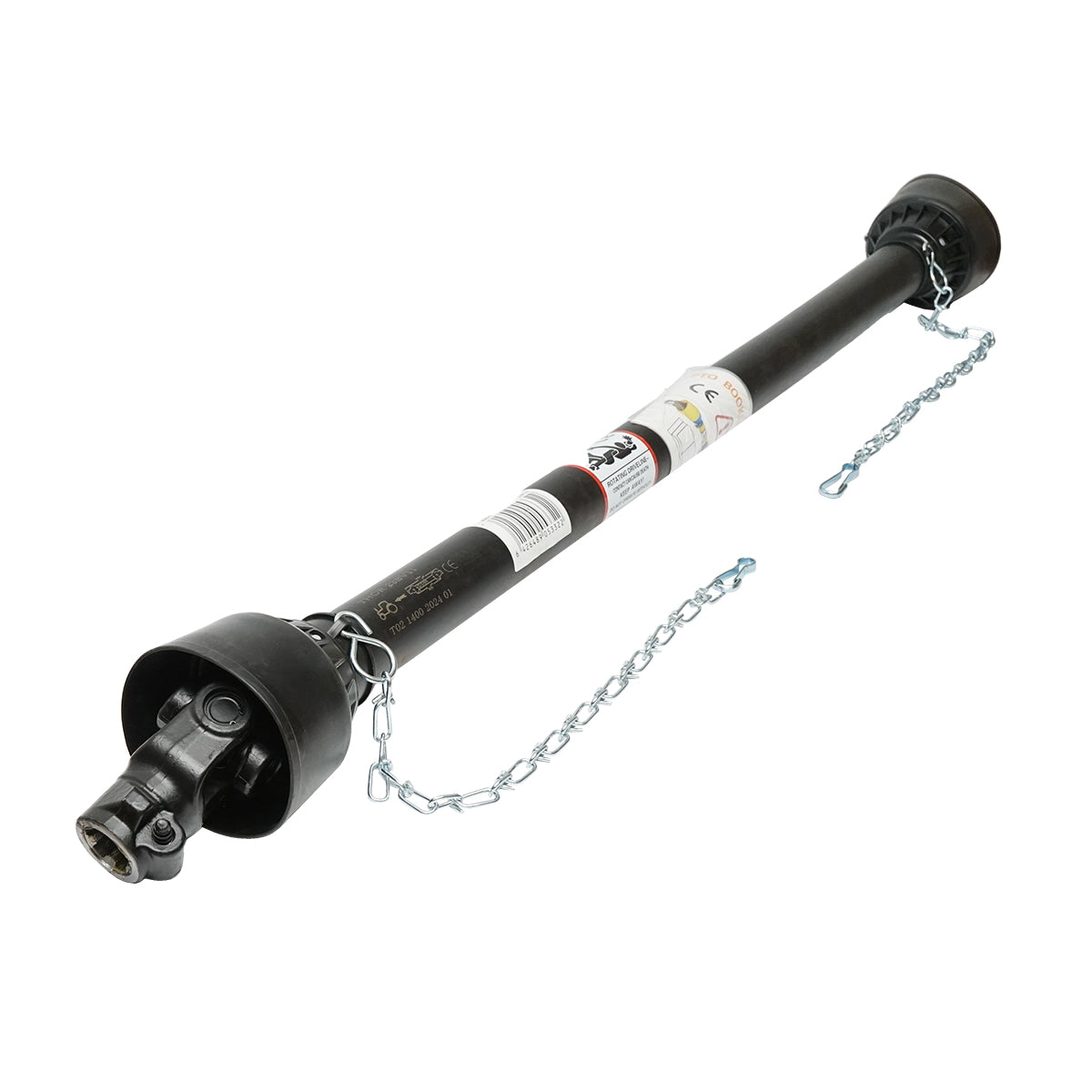 Kardántengely 1400 mm, T2, kereszt 23,8x61,3 mm, háromszög alakú csővel, 1 3/8" Z=6