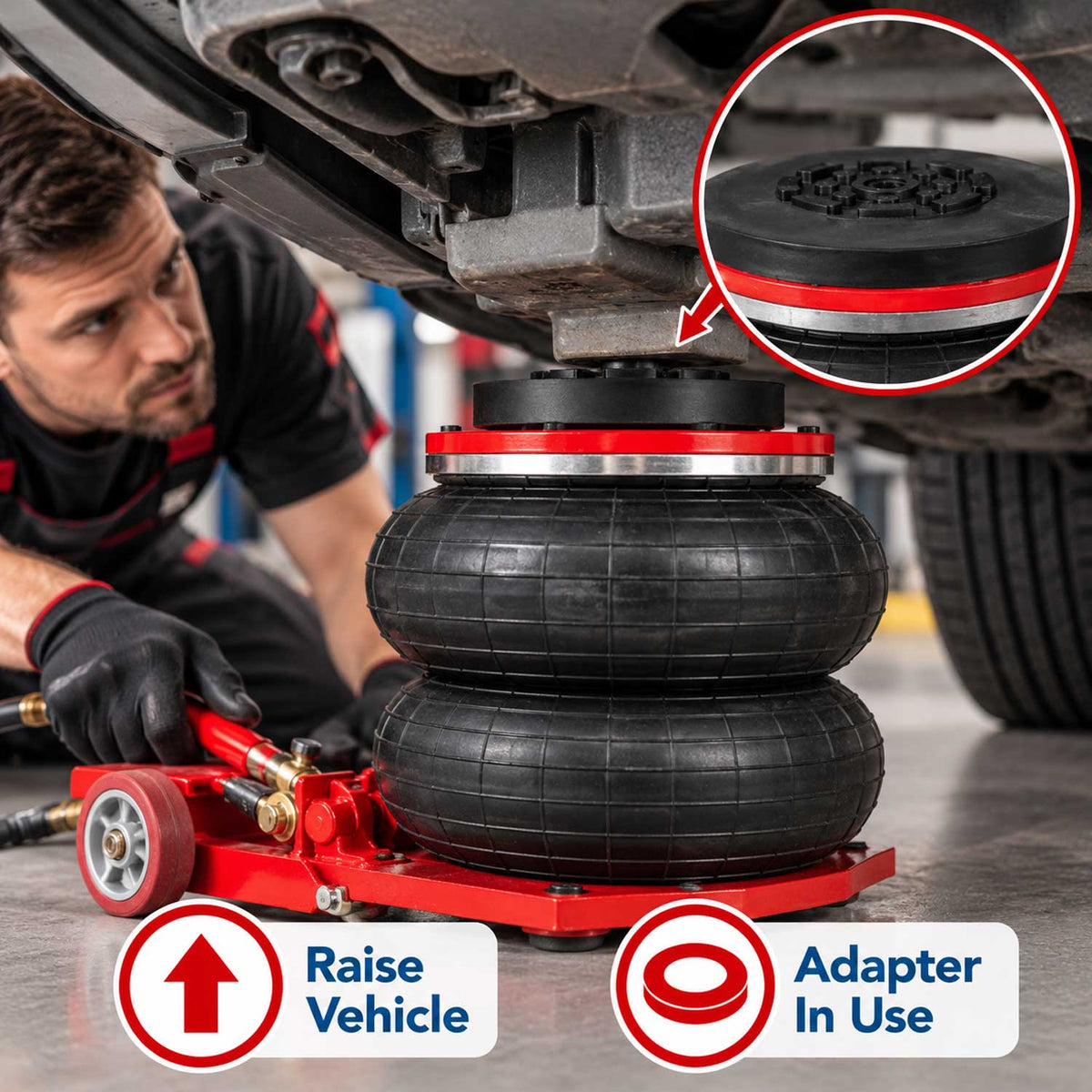 Gumikorong adaptergyűrű 3,5T légpárnás emelőhöz GEBO TOOLS