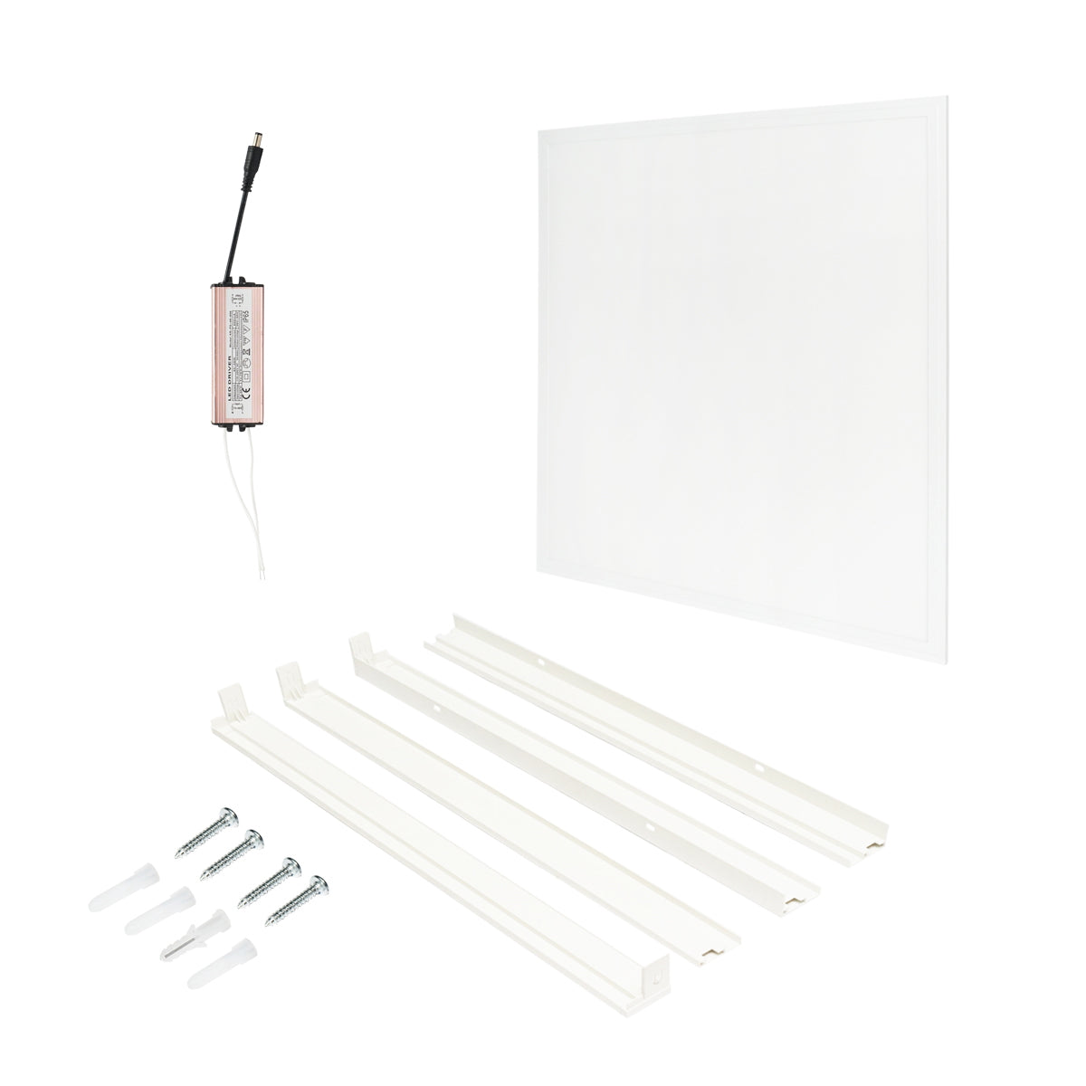 LED panel kerettel, 220V / 40W, 3200 lm / 6400K, 600x600 mm, driverrel, 600mA, Breckner Germany