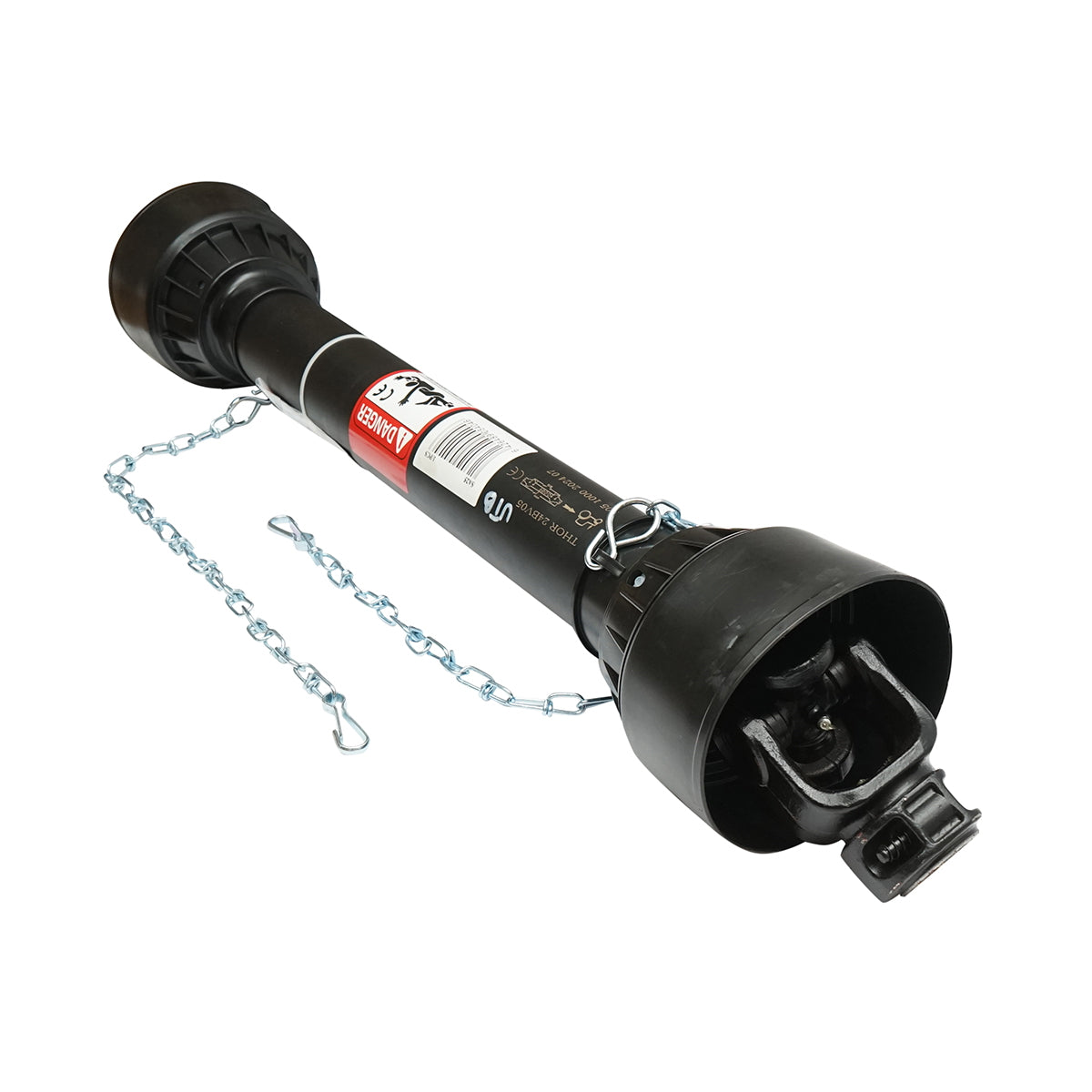 Kardántengely 1000 mm, T5, kereszt 30,2x80 mm, háromszög alakú csővel, 1 3/8" Z=6, aprítógéphez