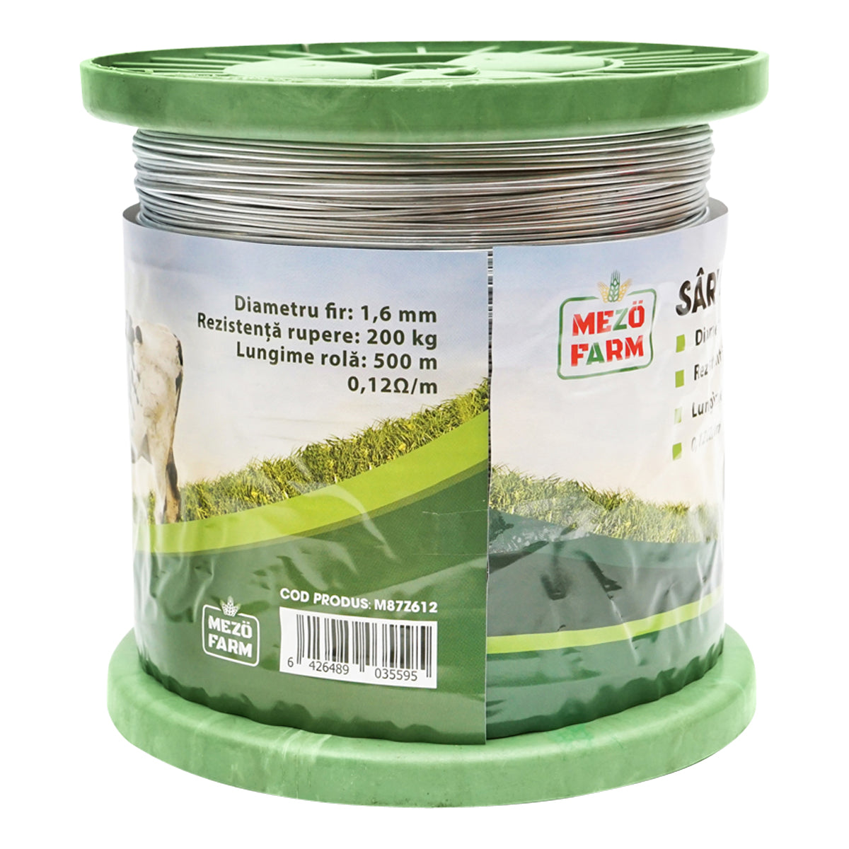 Horganyzott drót elektromos kerítéshez, 1,6 mm × 500 m, Mezofarm