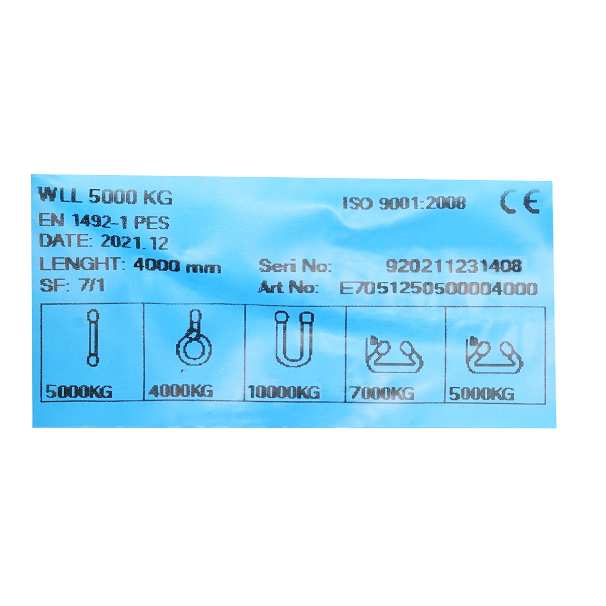 Emelőheveder, 4mx125mm, 5T