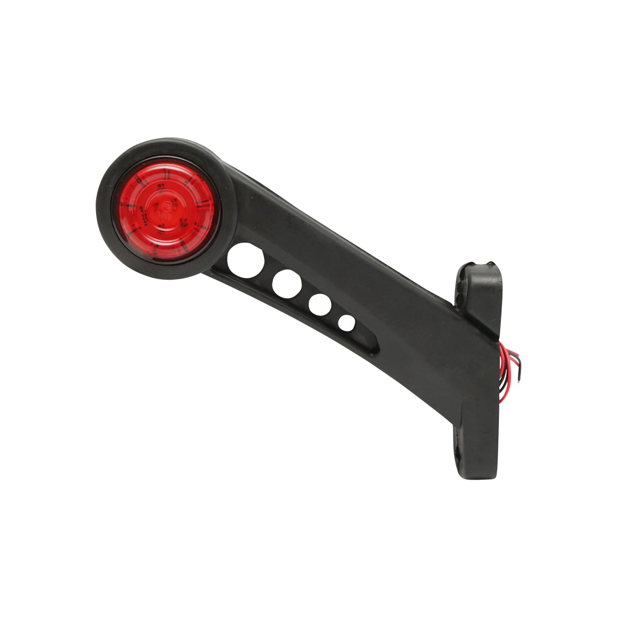 Oldalsó LED helyzetjelző lámpa szett, 12–24V, piros-fehér, rugalmas PVC házzal, Breckner Germany