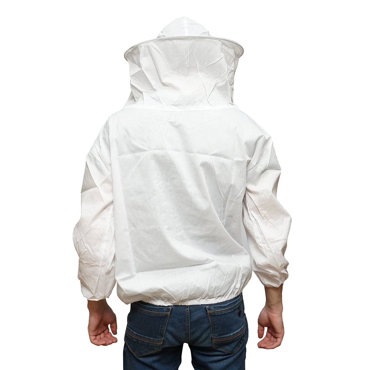 Fehér méhész kabát XXL méretben, védőmaszkkal