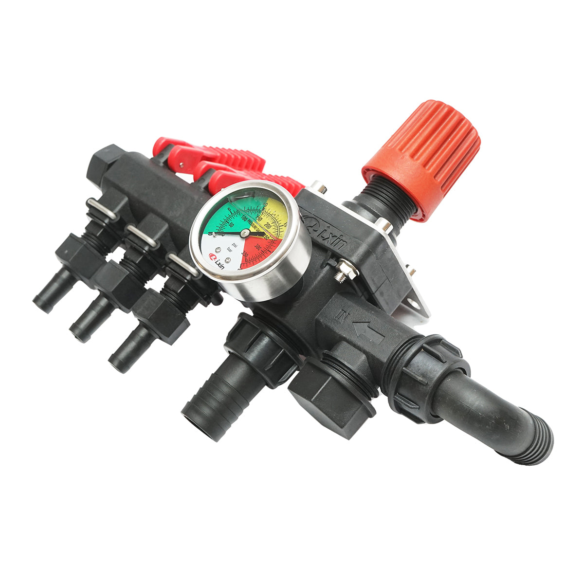 3-utas osztóegység nyomásmérővel permetezőgépekhez (lengyel modell kompatibilis)