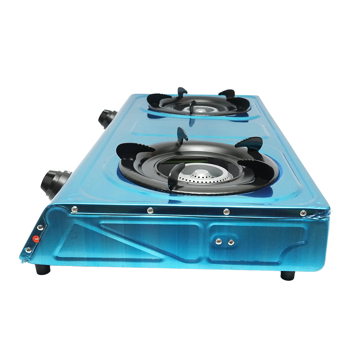 Gáz tűzhely, 2 égős öntöttvas 2.5KW rozsdamentes acél tűzhely, automata gyújtás 715x380x94mm Breckner Germany