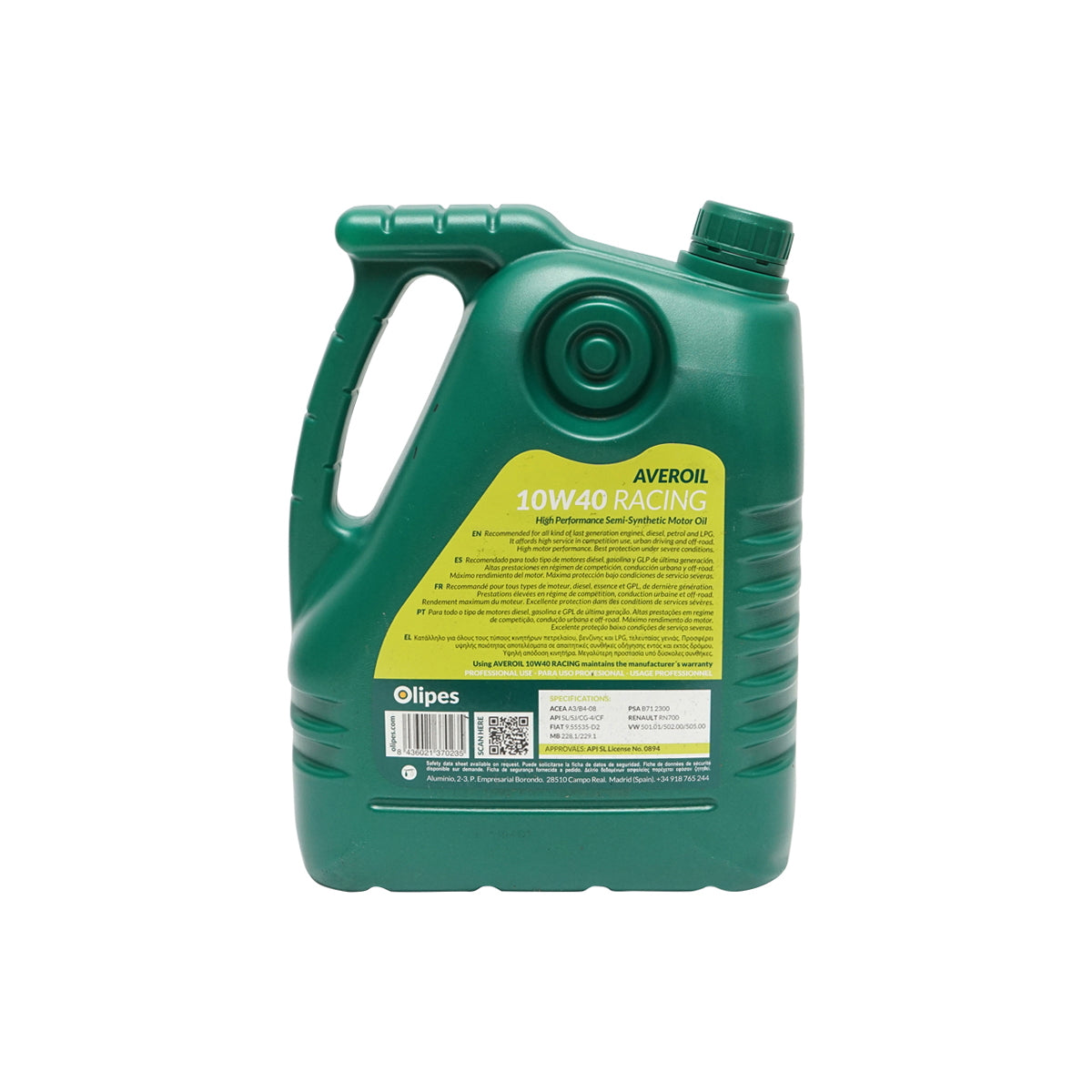 Olipes Averoil 10W40 Racing motorolaj, 5L