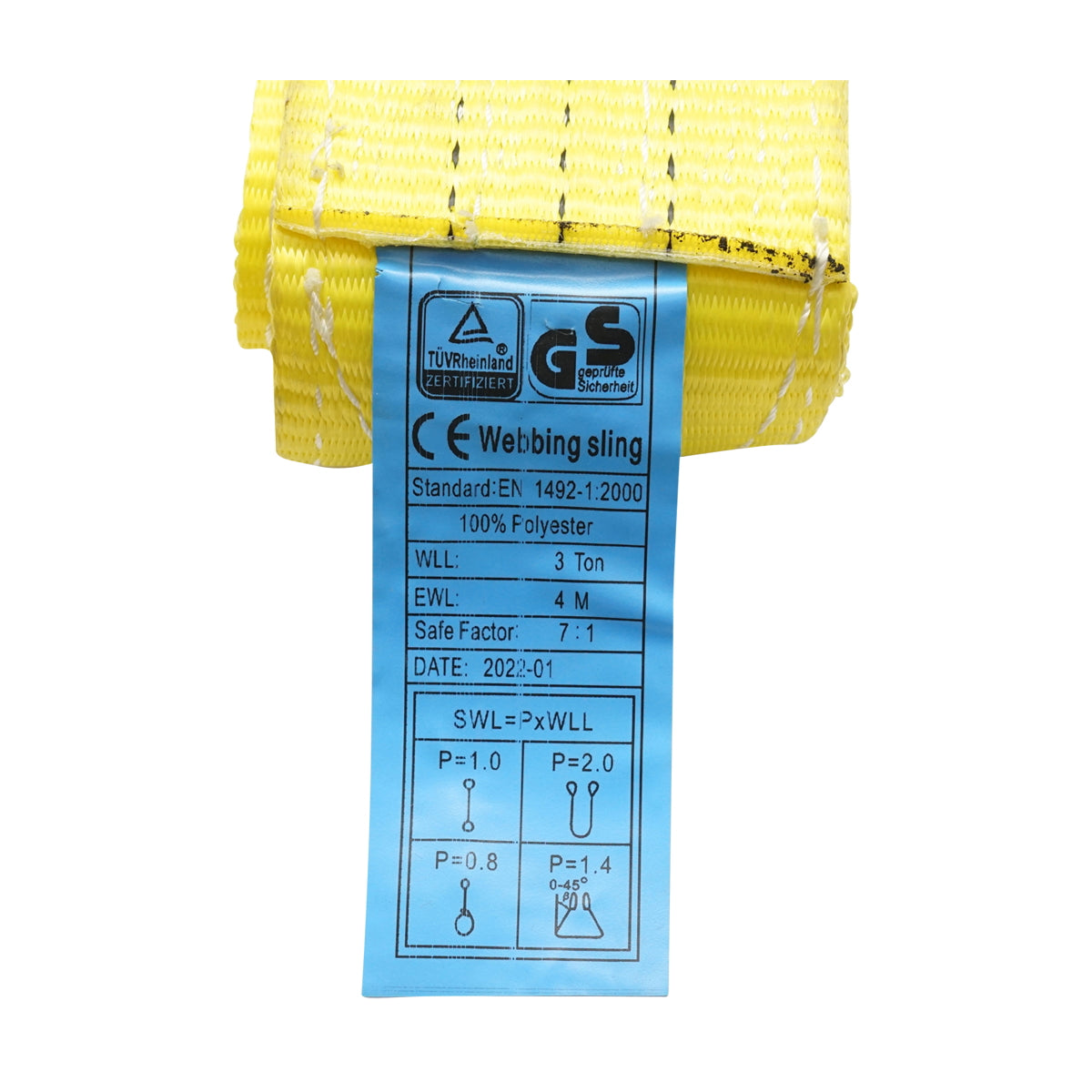 Emelőheveder, 4mx75mm, 3T, Breckner Germany